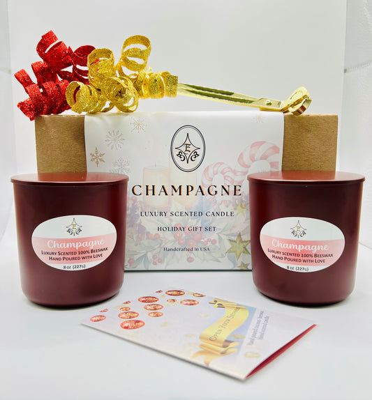 Champagne Luxury Candle Gift Set