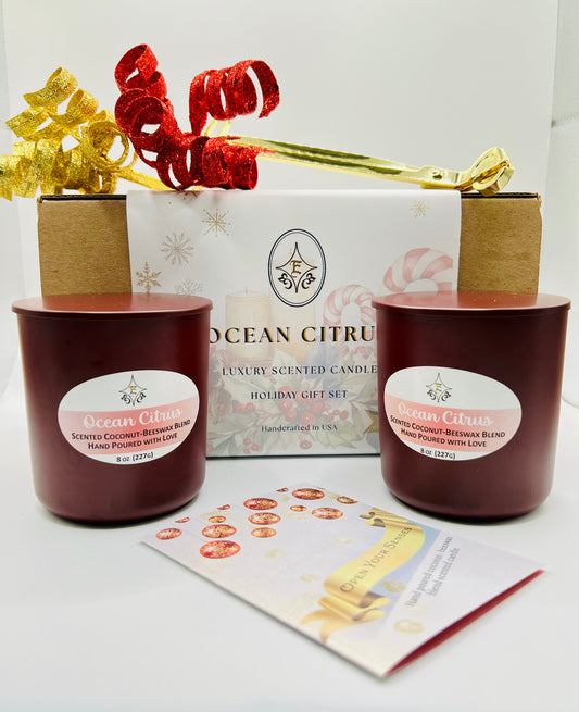 Ocean Citrus Luxury Candle Gift Set
