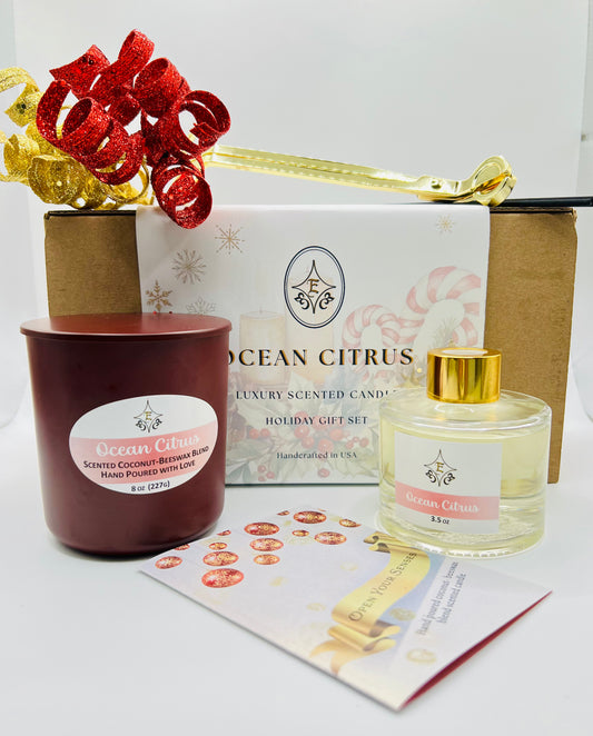 Ocean Citrus Luxury Candle & Diffuser Gift Set